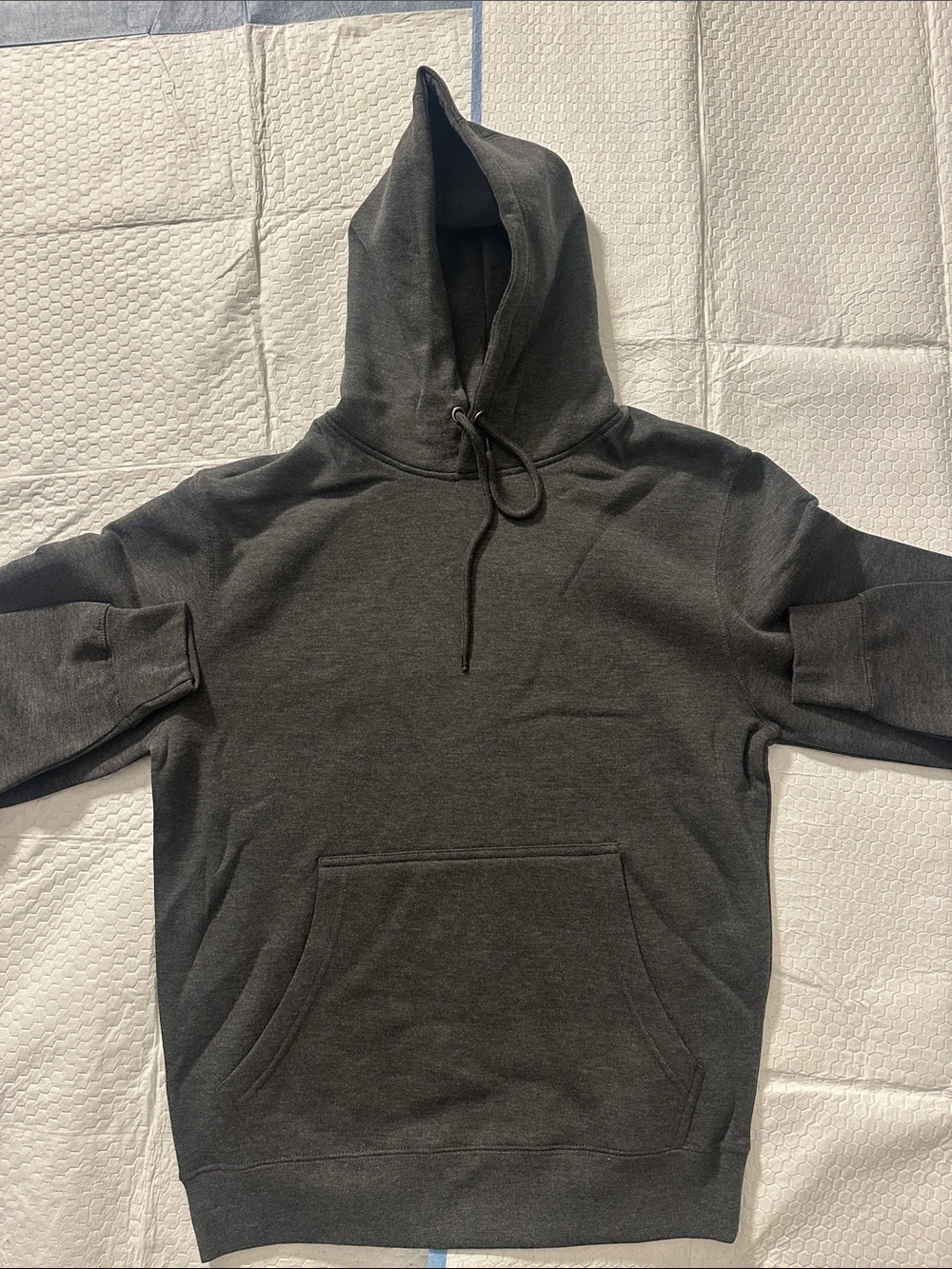 Men's Charcoal Hooded Pullover Sweatshirt - Minimal Everyday Hoodie